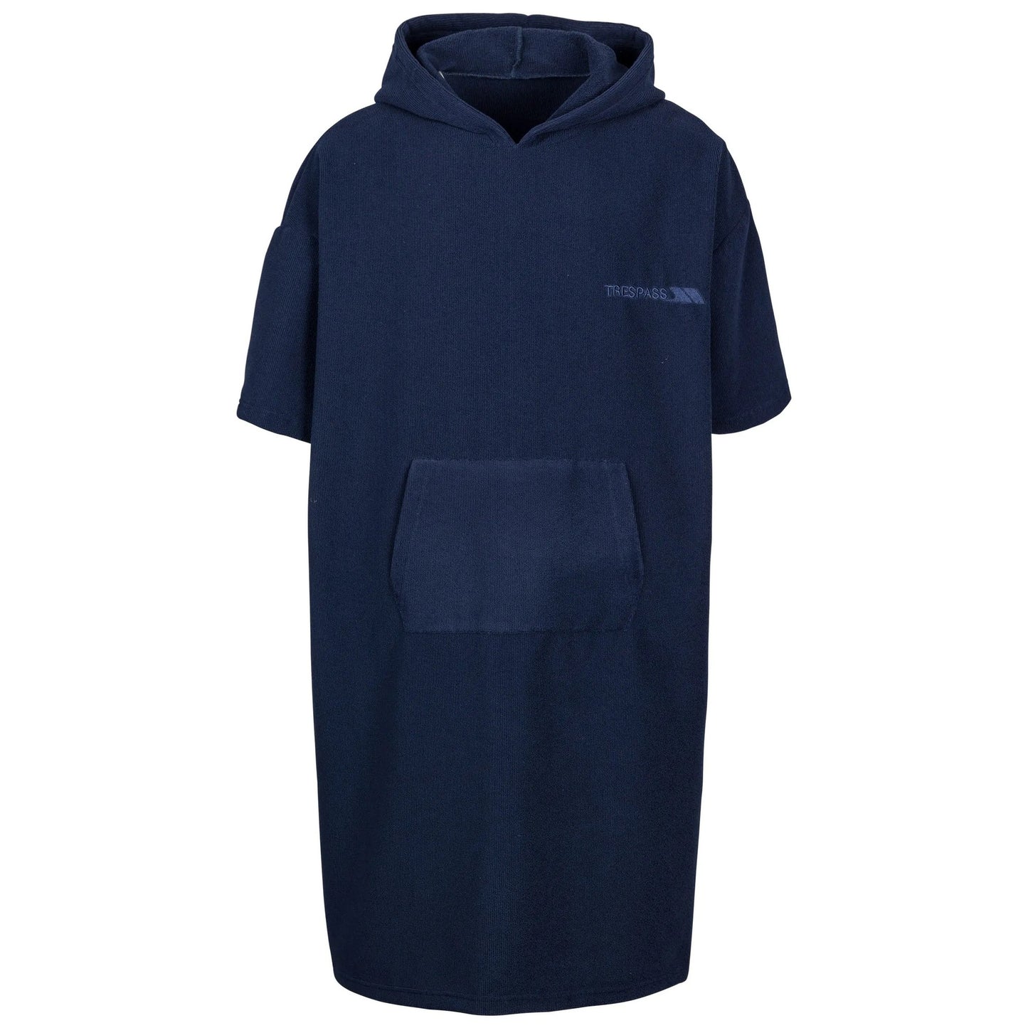 Navy - Front - Trespass Unisex Adult Towelhood Towelling Hooded Poncho