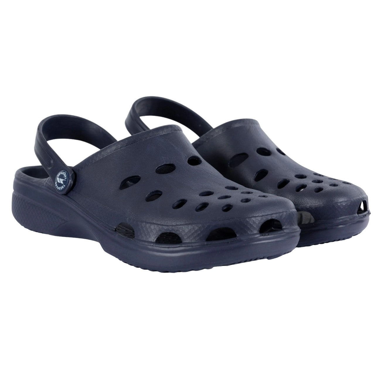 Navy - Front - Trespass Unisex Adult Keele Moulded Clogs