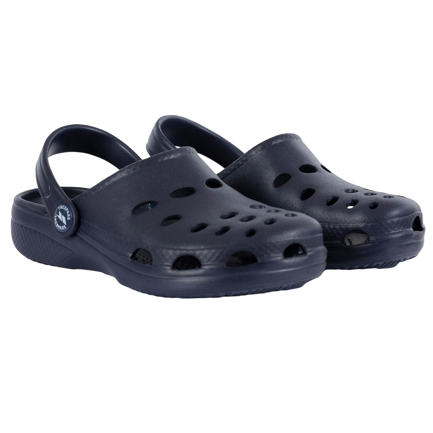 Navy - Front - Trespass Childrens-Kids Dip Moulded Clogs