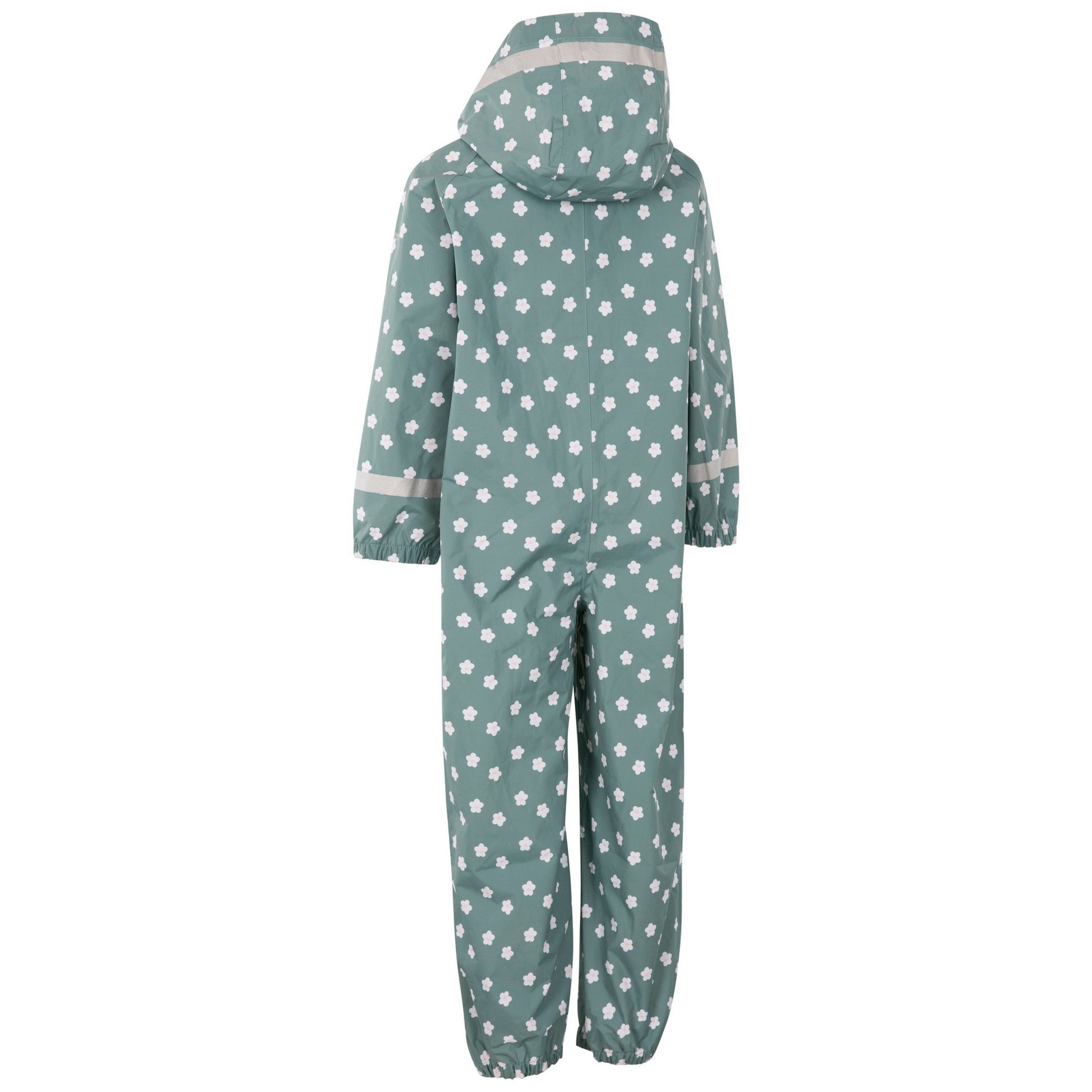 Teal Mist - Back - Trespass Childrens-Kids Showery Rain Suit