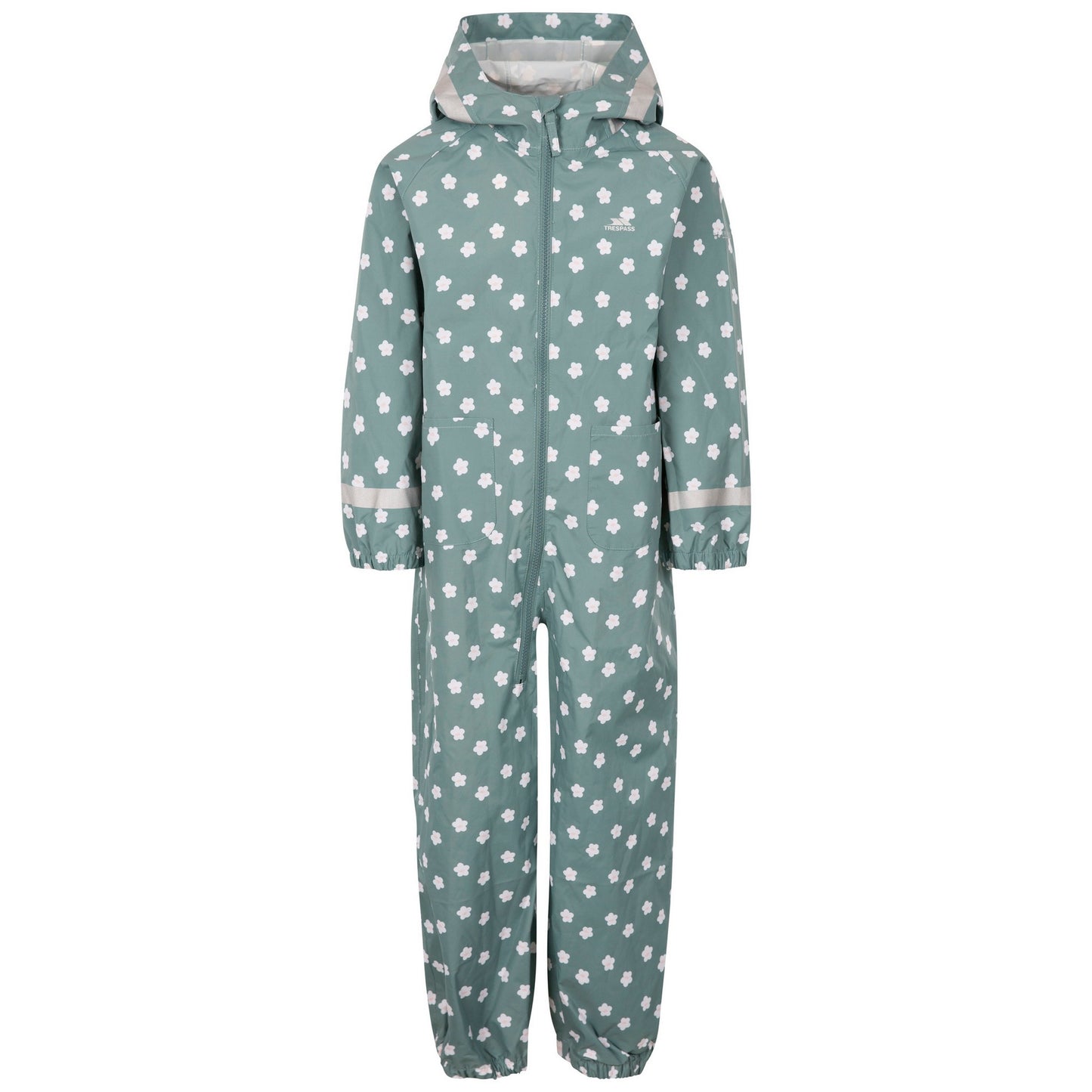 Teal Mist - Front - Trespass Childrens-Kids Showery Rain Suit