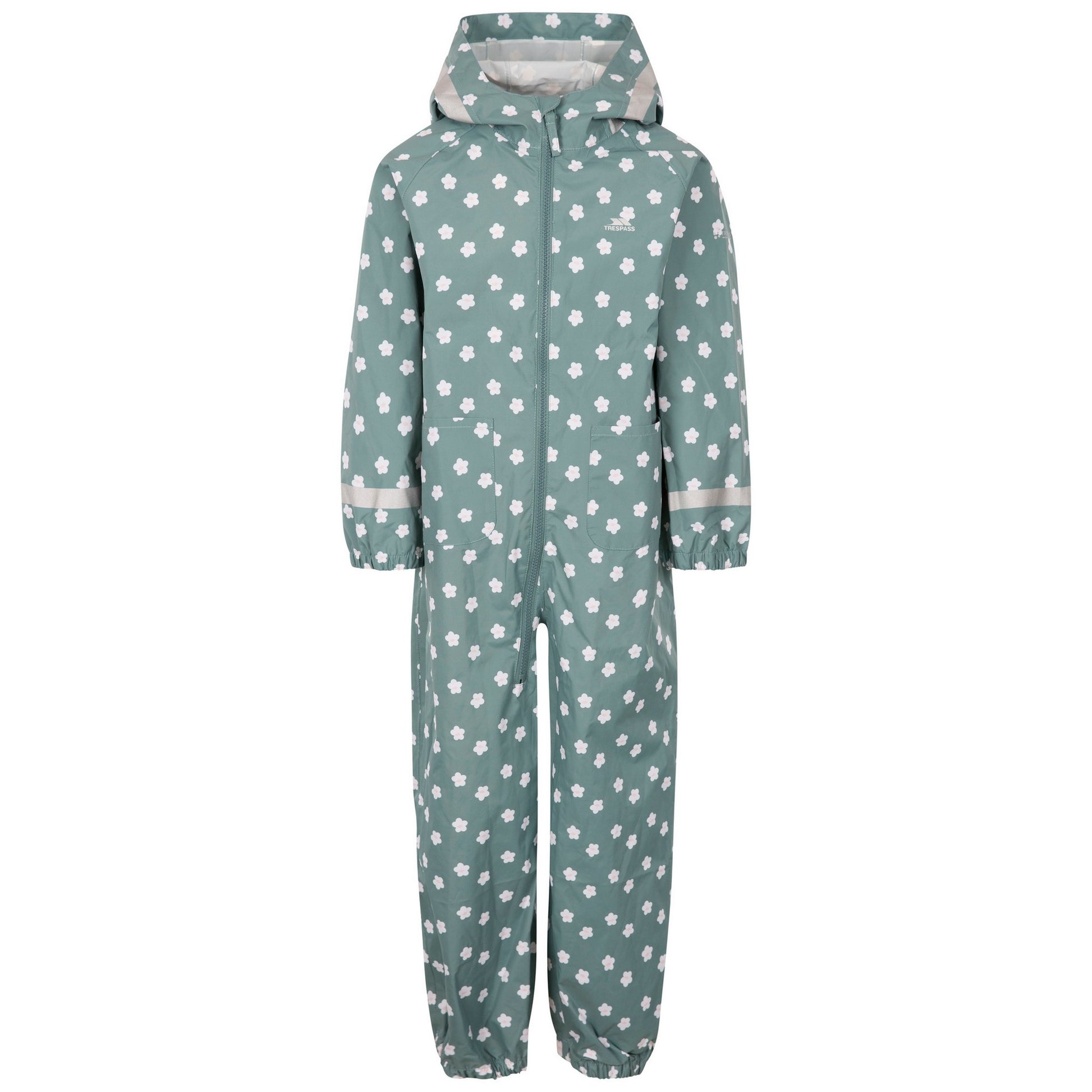 Teal Mist - Front - Trespass Childrens-Kids Showery Rain Suit