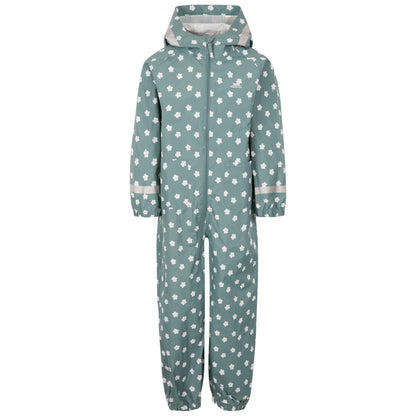 Teal Mist - Front - Trespass Childrens-Kids Showery Rain Suit