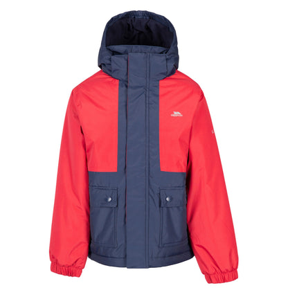 Red - Front - Trespass Childrens-Kids Risk TP50 Waterproof Jacket
