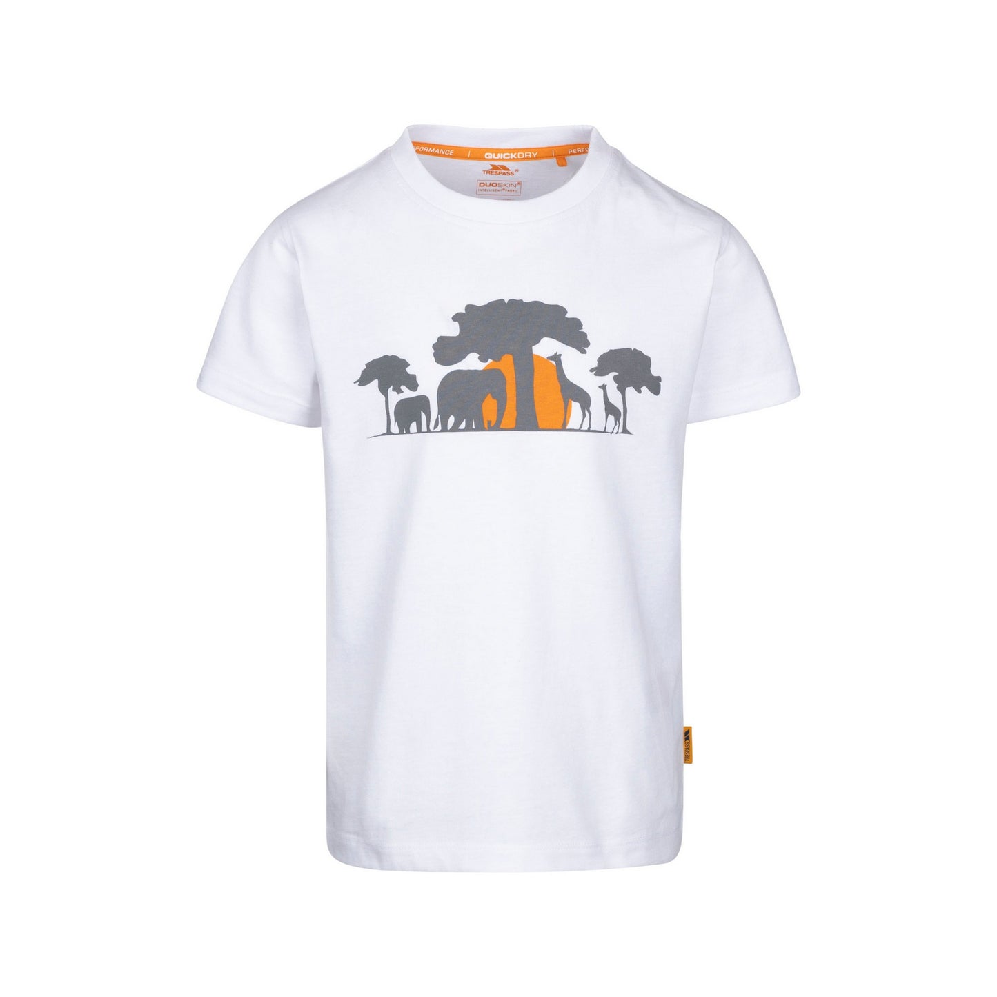 White - Front - Trespass Boys Quiet T-Shirt