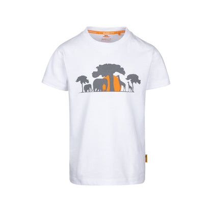 White - Front - Trespass Boys Quiet T-Shirt