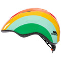 Multicoloured - Side - Trespass Childrens-Kids Dunt Rainbow Striped Mountain Biking Helmet