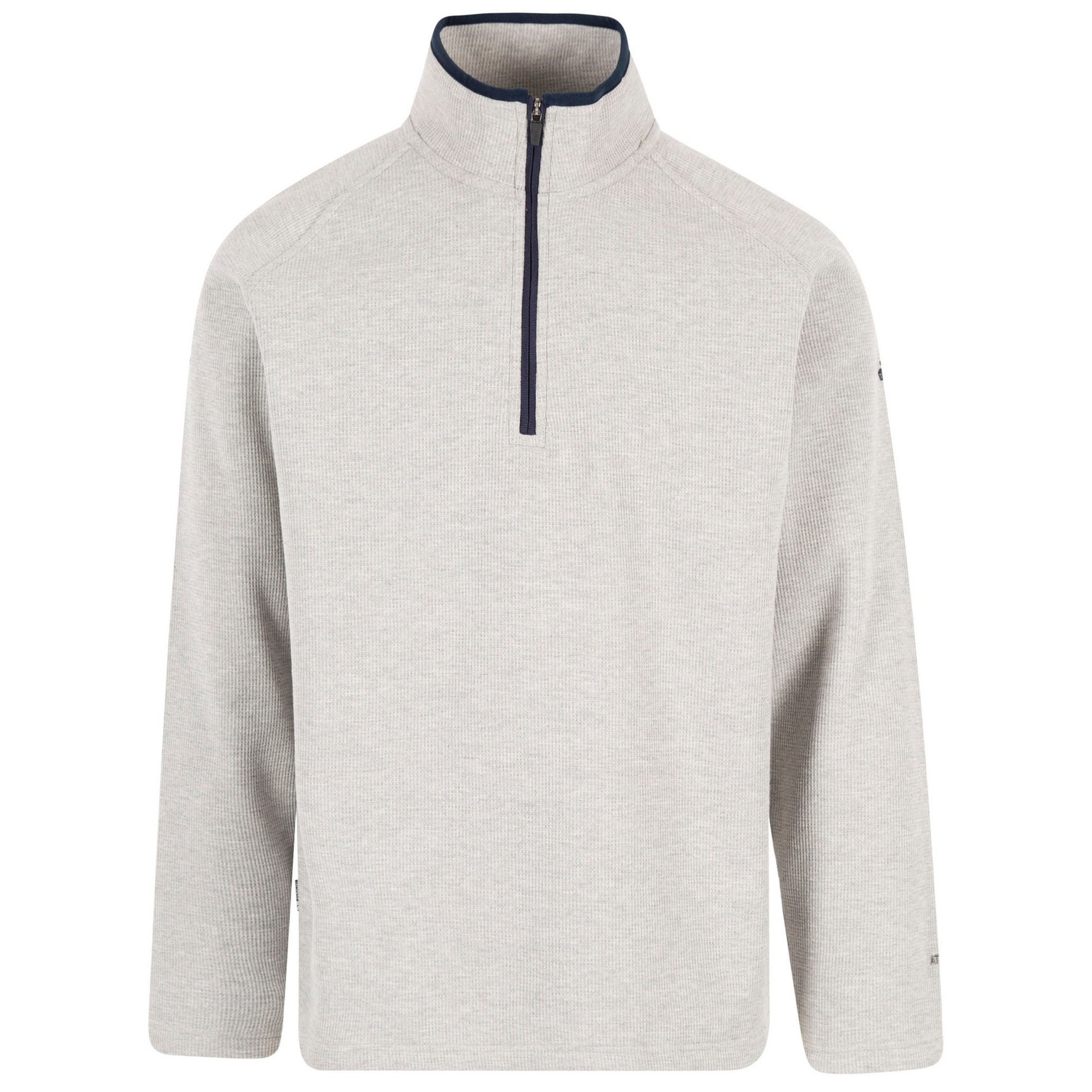 Grey Marl - Front - Trespass Mens Waffleton Half Zip Fleece Jacket