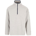 Grey Marl - Front - Trespass Mens Waffleton Half Zip Fleece Jacket