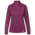 Grape Wine Marl - Front - Trespass Womens-Ladies Fairford Fleece Top