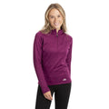 Grape Wine Marl - Side - Trespass Womens-Ladies Fairford Fleece Top