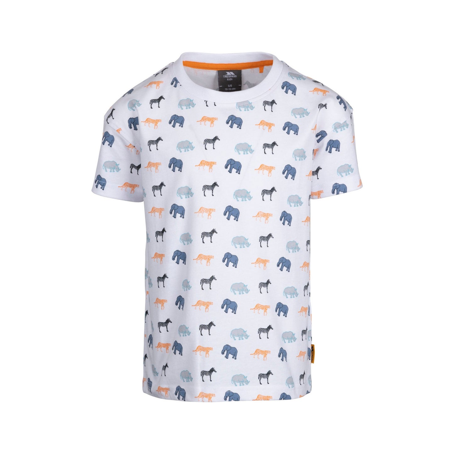 White - Front - Trespass Childrens-Kids Safary Printed T-Shirt