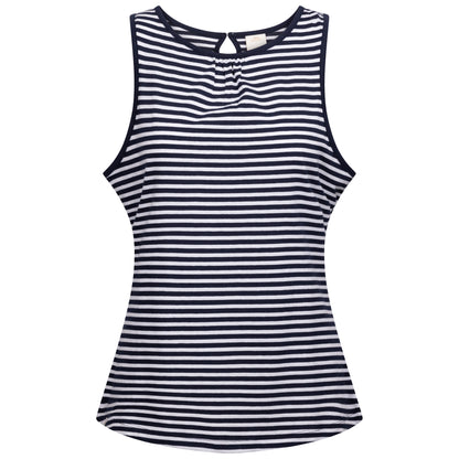 Navy - Front - Trespass Womens-Ladies Kelly Stripe Vest Top