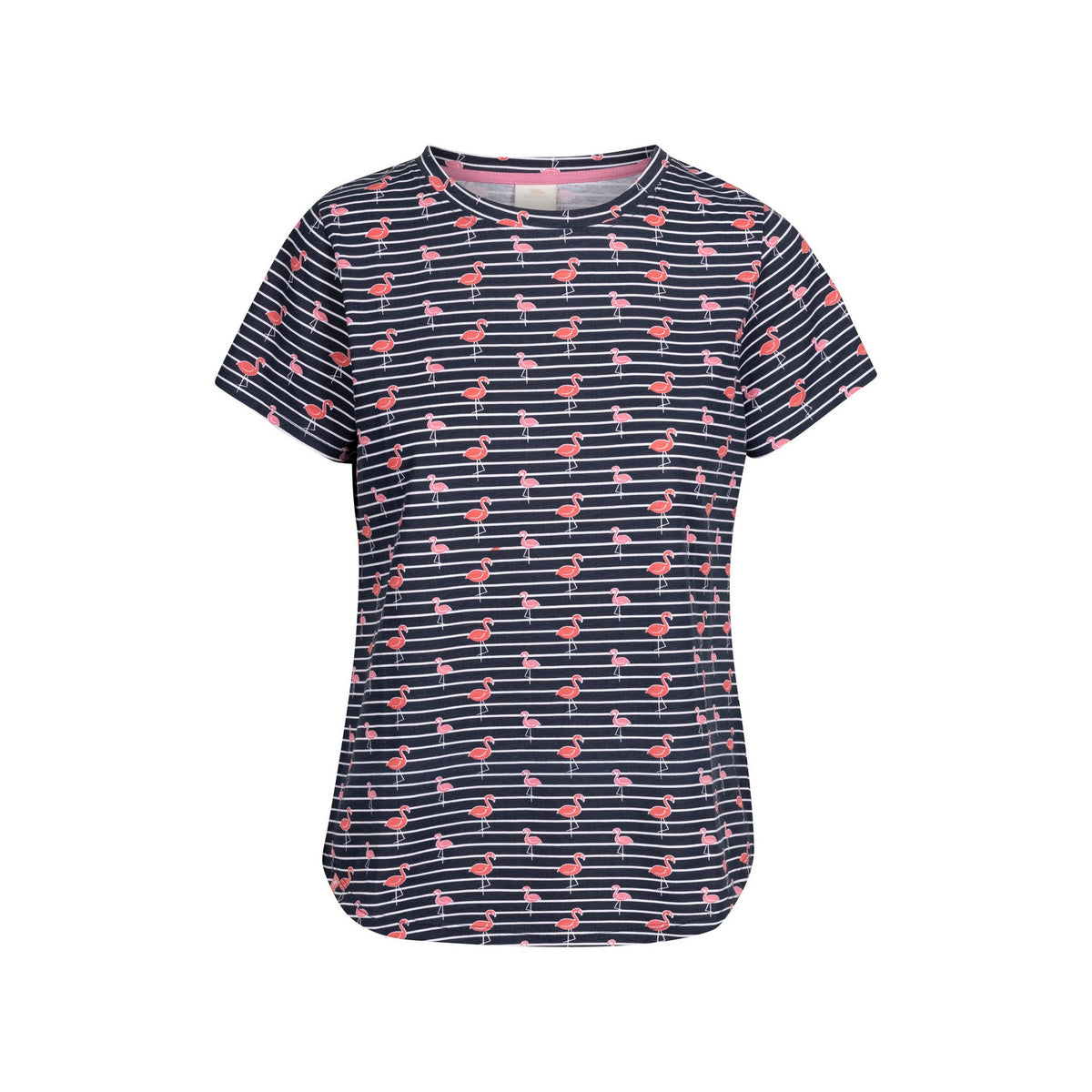 Navy - Front - Trespass Womens-Ladies Cara Flamingo Casual Top