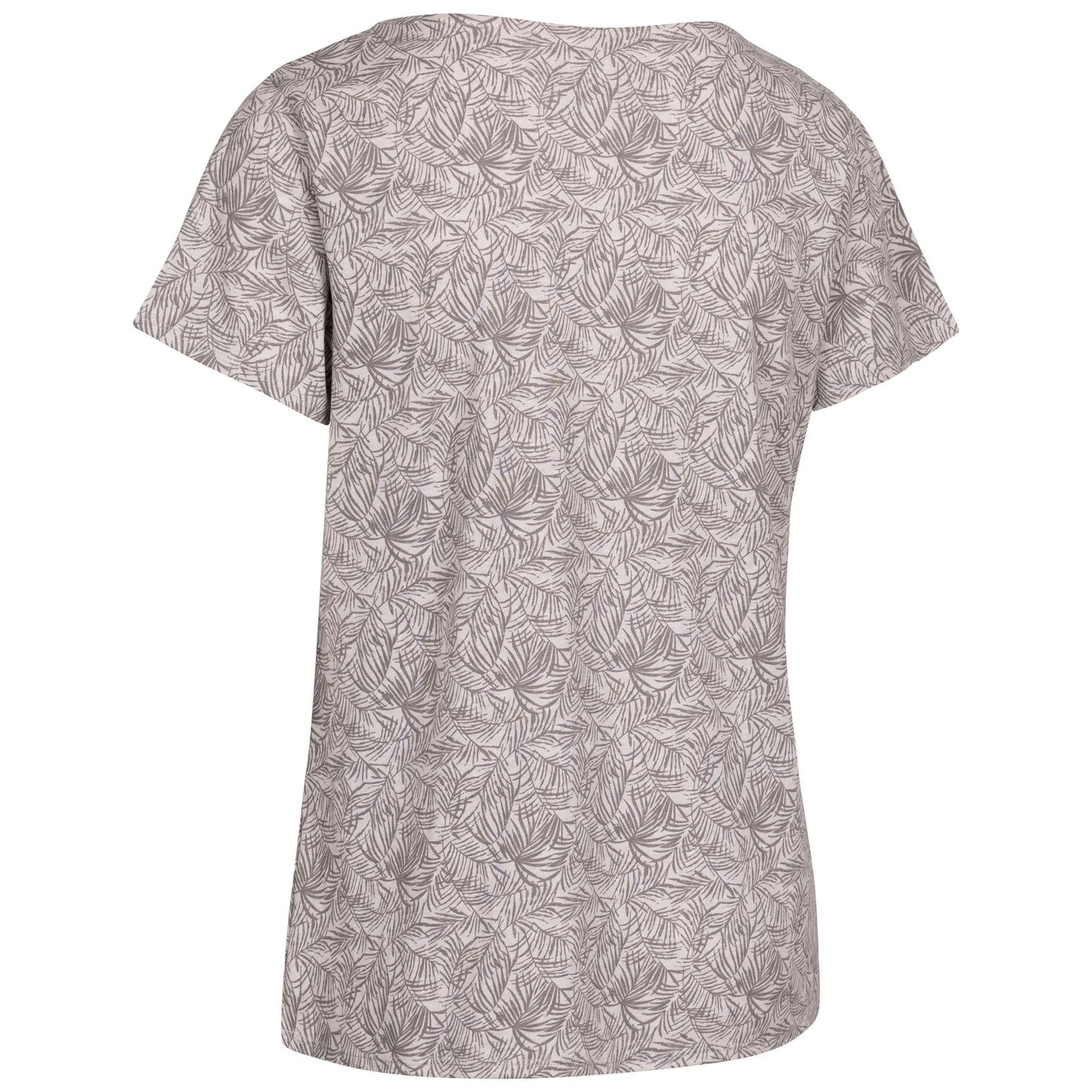 Grey Marl - Back - Trespass Womens-Ladies Simona Palm Leaf Top