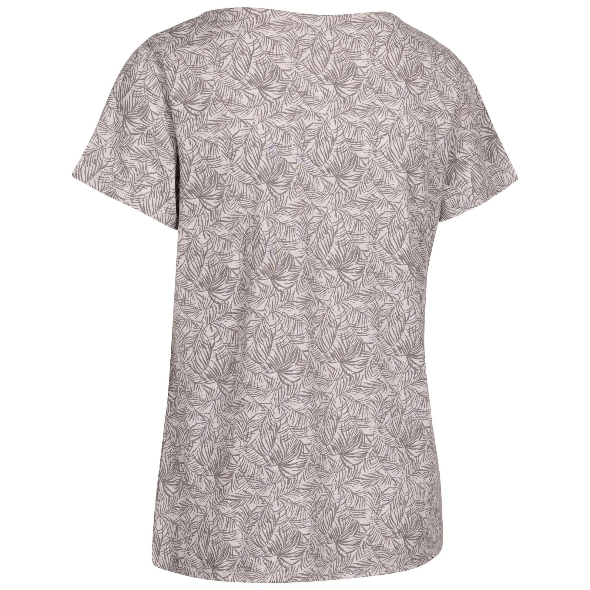 Grey Marl - Back - Trespass Womens-Ladies Simona Palm Leaf Top