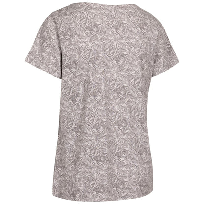 Grey Marl - Back - Trespass Womens-Ladies Simona Palm Leaf Top