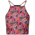 Navy - Front - Trespass Womens-Ladies Harlow Leopard Print Swim Top