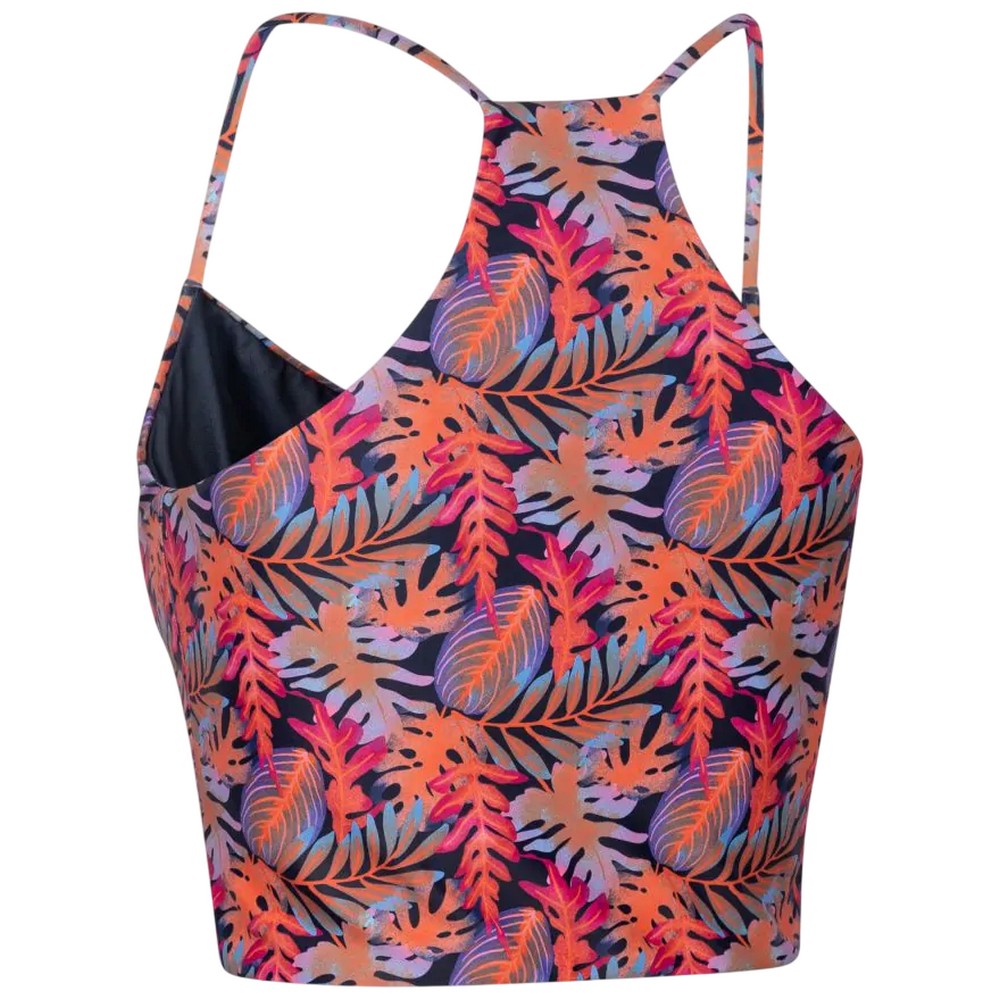 Navy - Back - Trespass Womens-Ladies Harlow Leopard Print Swim Top