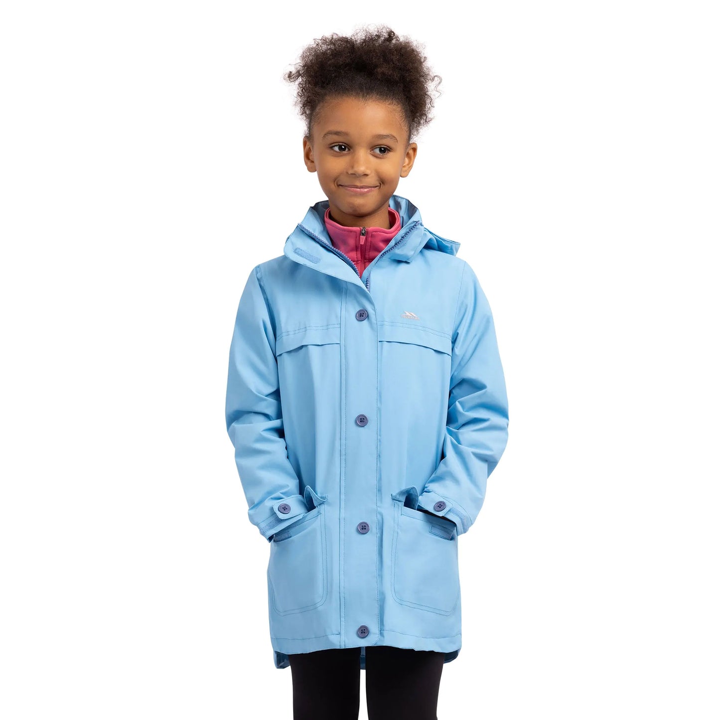Blue Skies - Side - Trespass Girls Fairly TP50 Waterproof Jacket