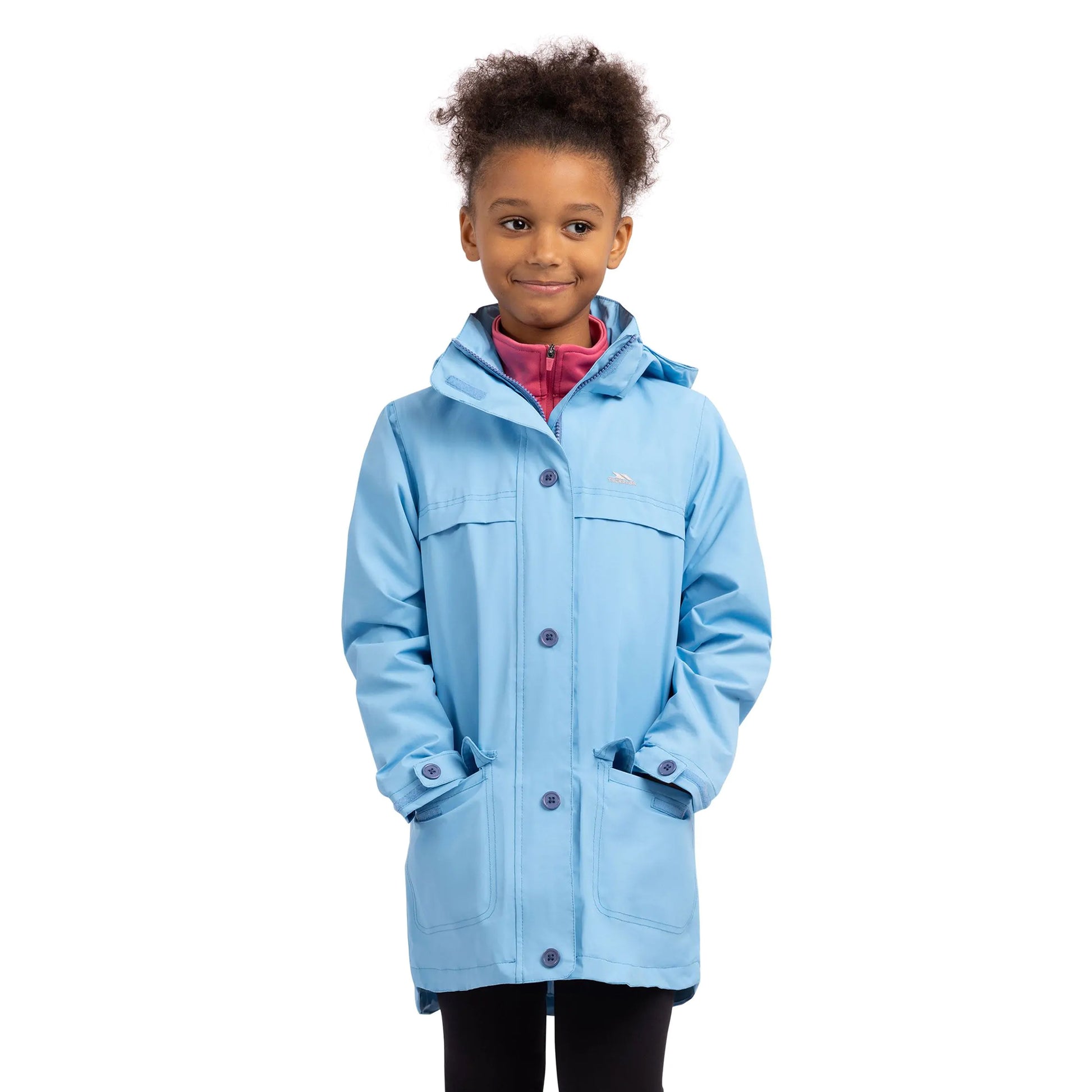 Blue Skies - Side - Trespass Girls Fairly TP50 Waterproof Jacket