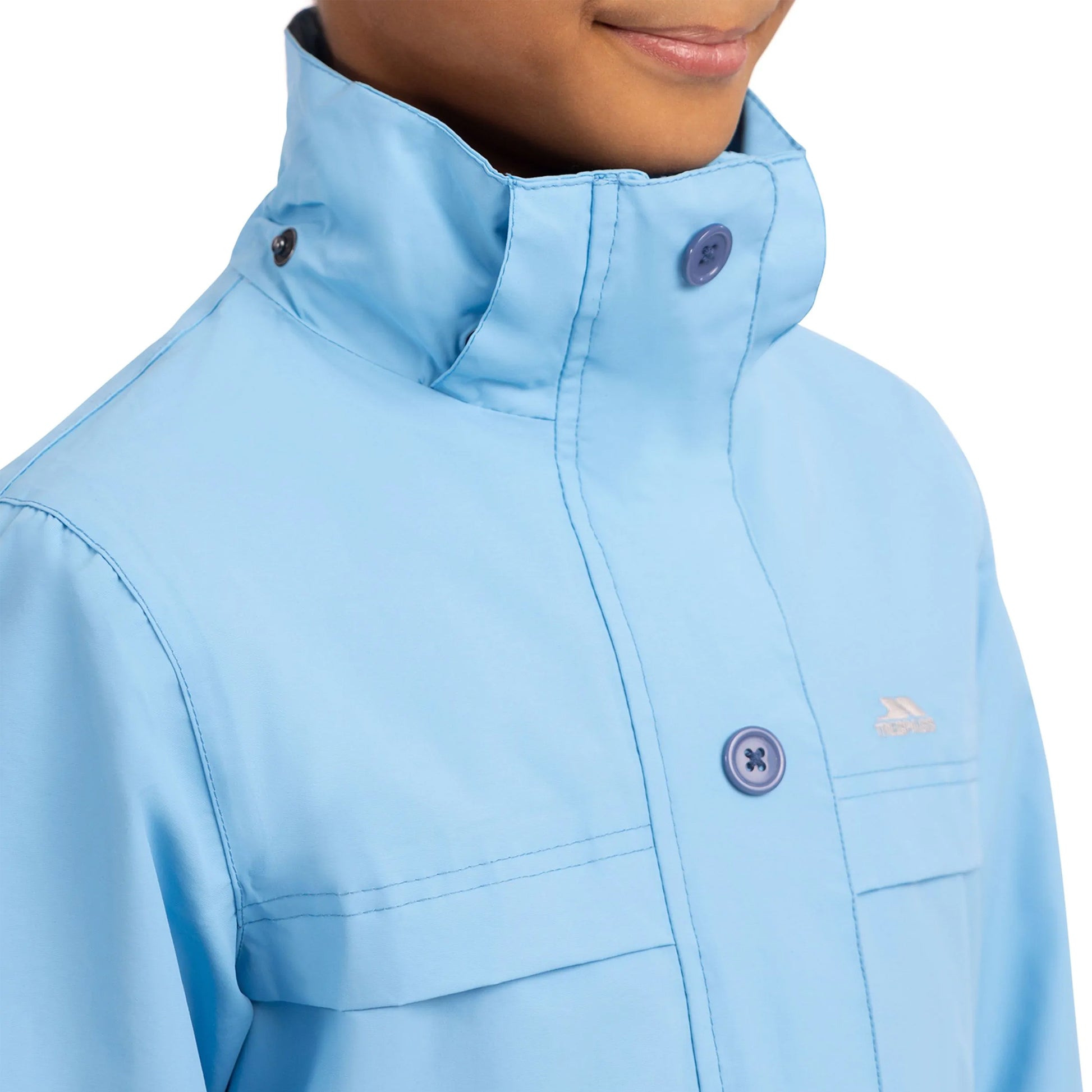 Blue Skies - Pack Shot - Trespass Girls Fairly TP50 Waterproof Jacket