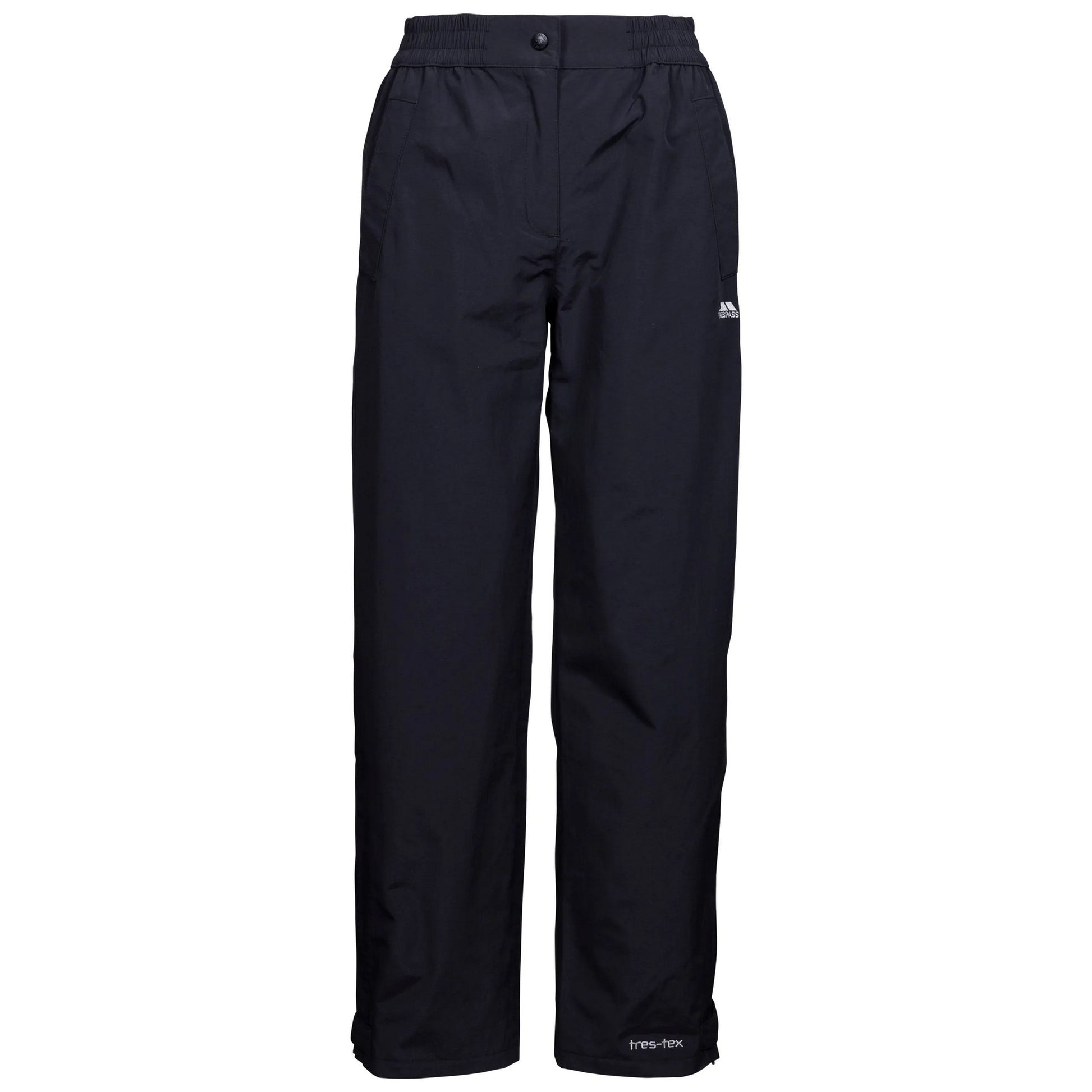 Black - Front - Trespass Womens-Ladies Tilbury TP75 Waterproof Trousers