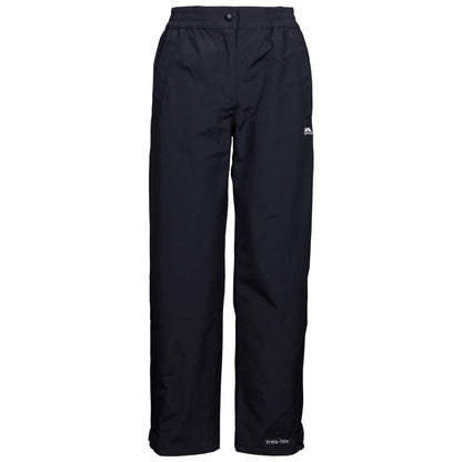 Black - Front - Trespass Womens-Ladies Tilbury TP75 Waterproof Trousers