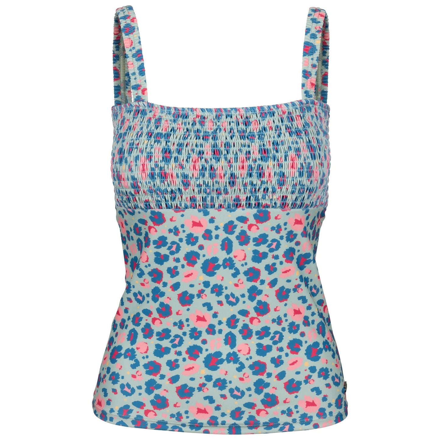 Light Sage - Front - Trespass Womens-Ladies Annabel Leopard Print Swim Top