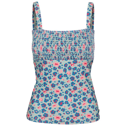 Light Sage - Front - Trespass Womens-Ladies Annabel Leopard Print Swim Top