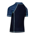 Navy - Back - Trespass Childrens-Kids Calder Rash Guard