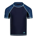 Navy - Front - Trespass Childrens-Kids Calder Rash Guard