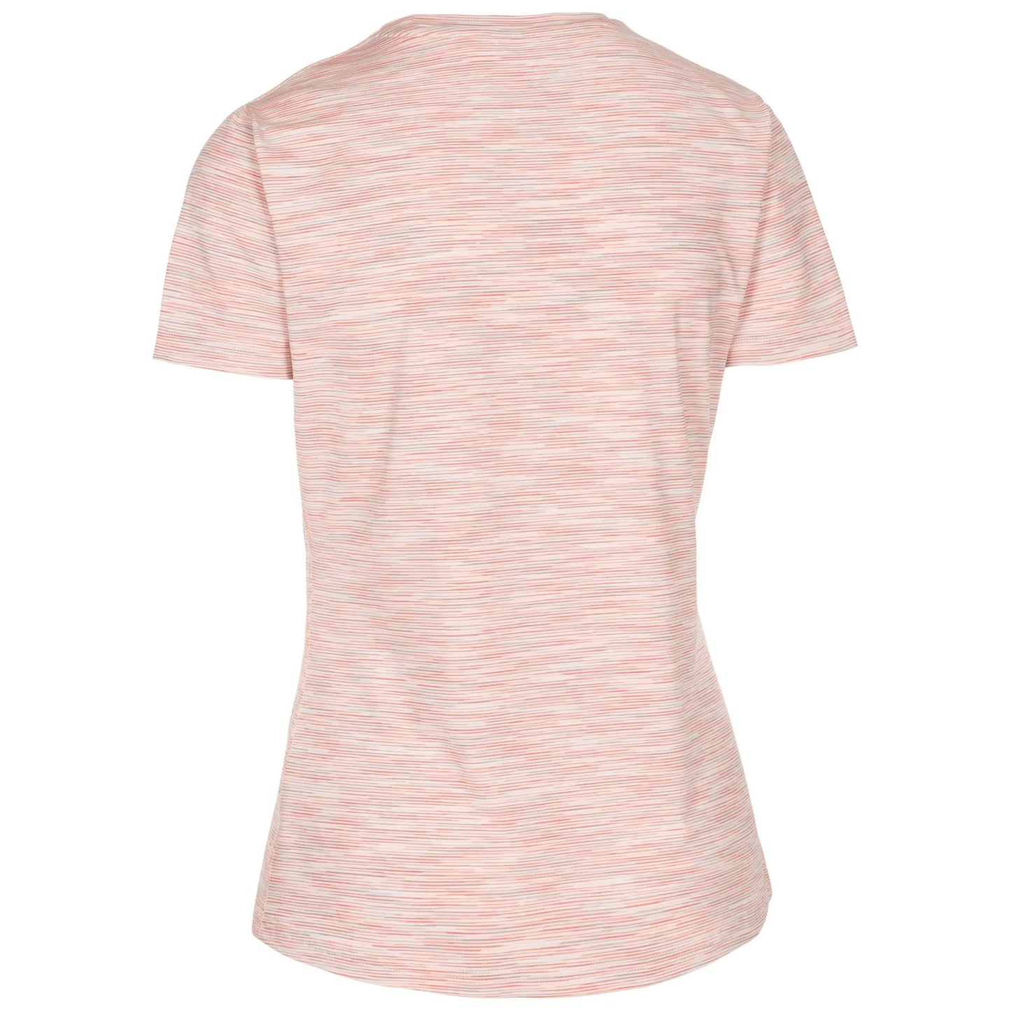 Blush Pink-White - Back - Trespass Womens-Ladies Hokku Striped T-Shirt