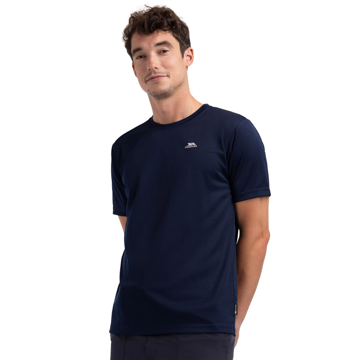 Navy - Pack Shot - Trespass Mens Landford Active Top