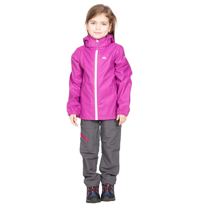 Purple Orchid - Side - Trespass Girls Alessia Waterproof Jacket