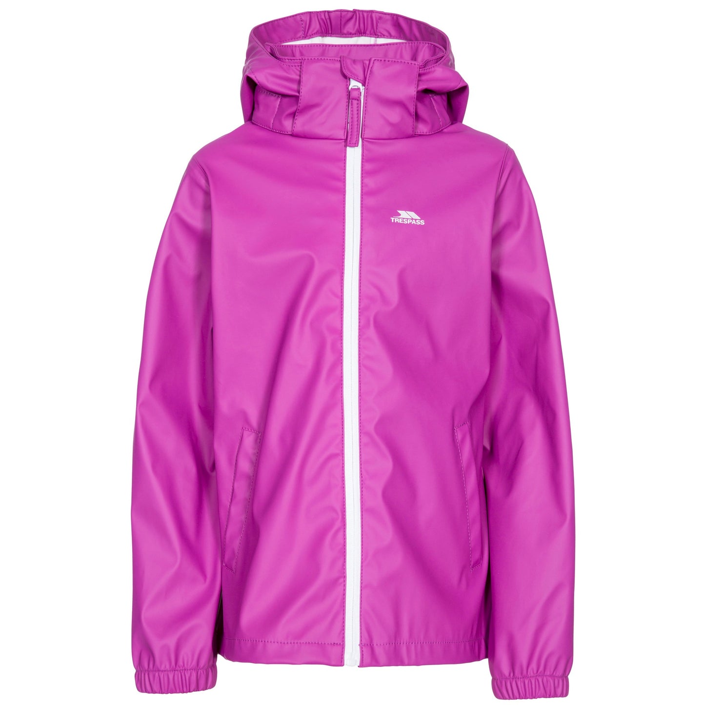 Purple Orchid - Front - Trespass Girls Alessia Waterproof Jacket