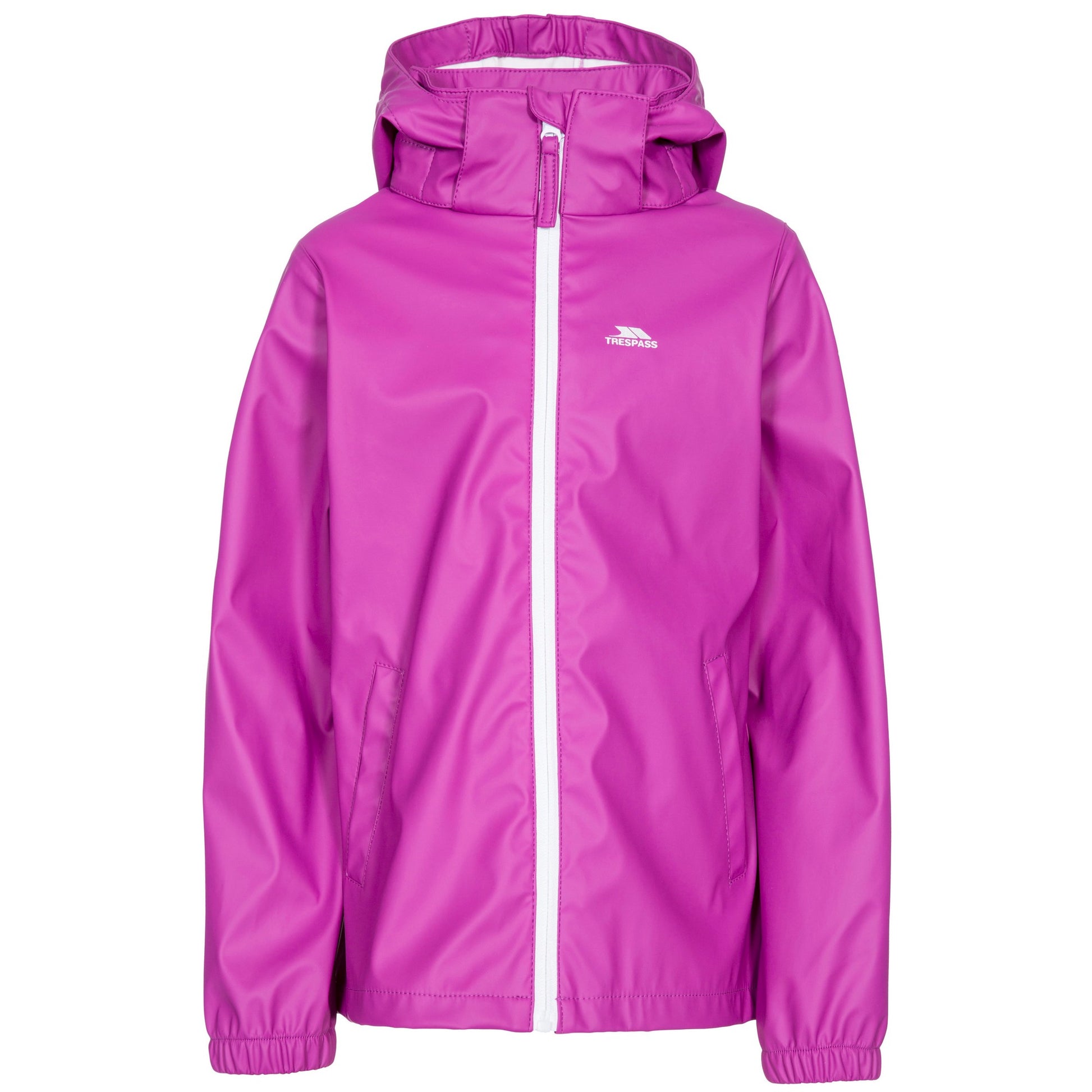 Purple Orchid - Front - Trespass Girls Alessia Waterproof Jacket