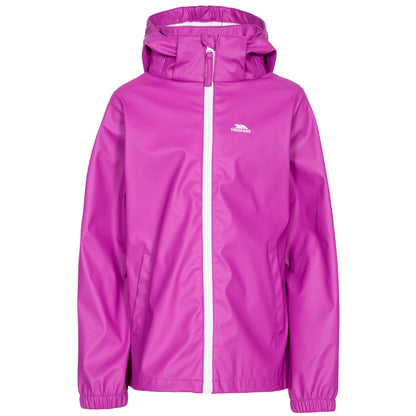 Purple Orchid - Front - Trespass Girls Alessia Waterproof Jacket