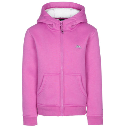 Deep Pink - Front - Trespass Childrens-Kids Sincere Fleece Full Zip Hoodie