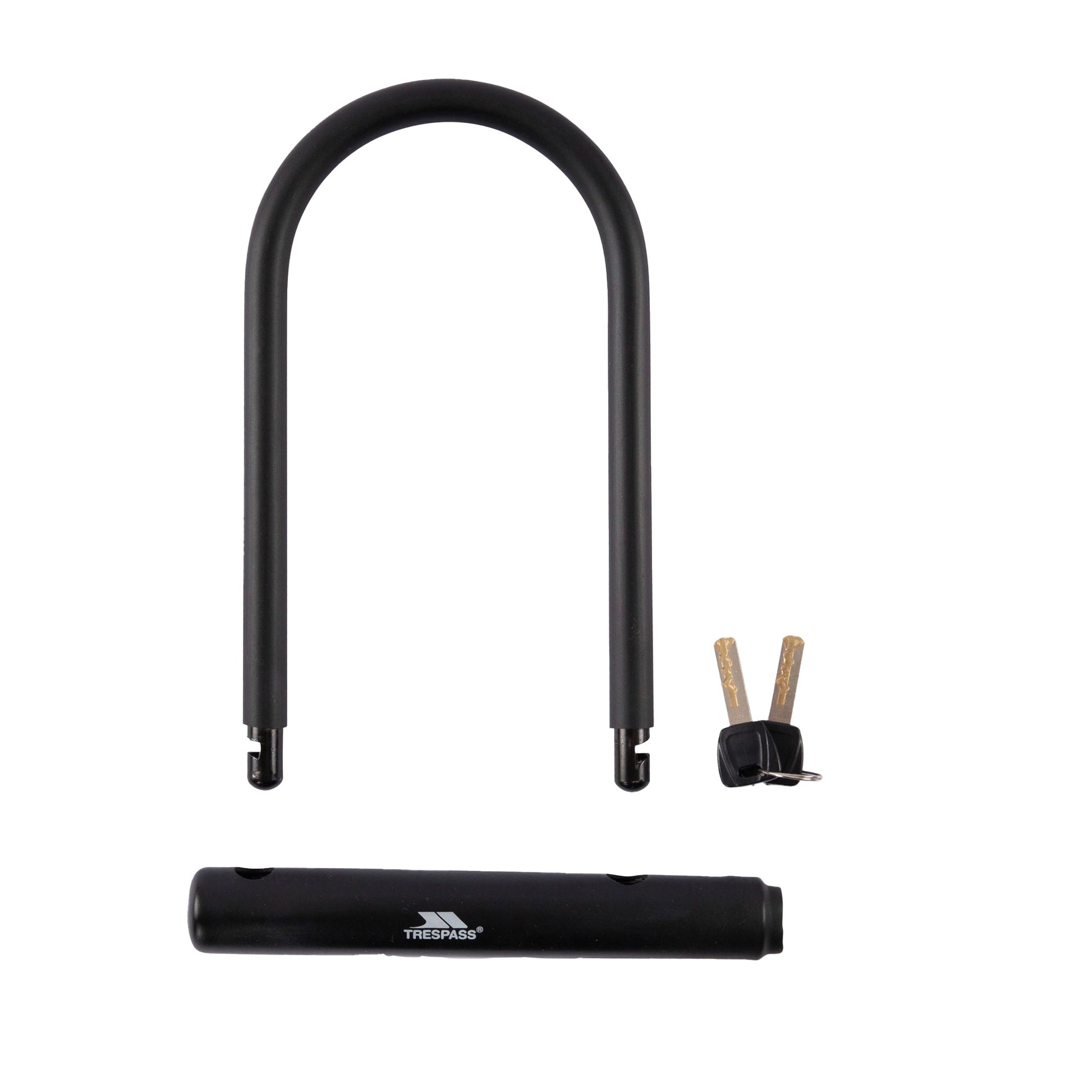 Black - Back - Trespass Locke Bike D-Lock