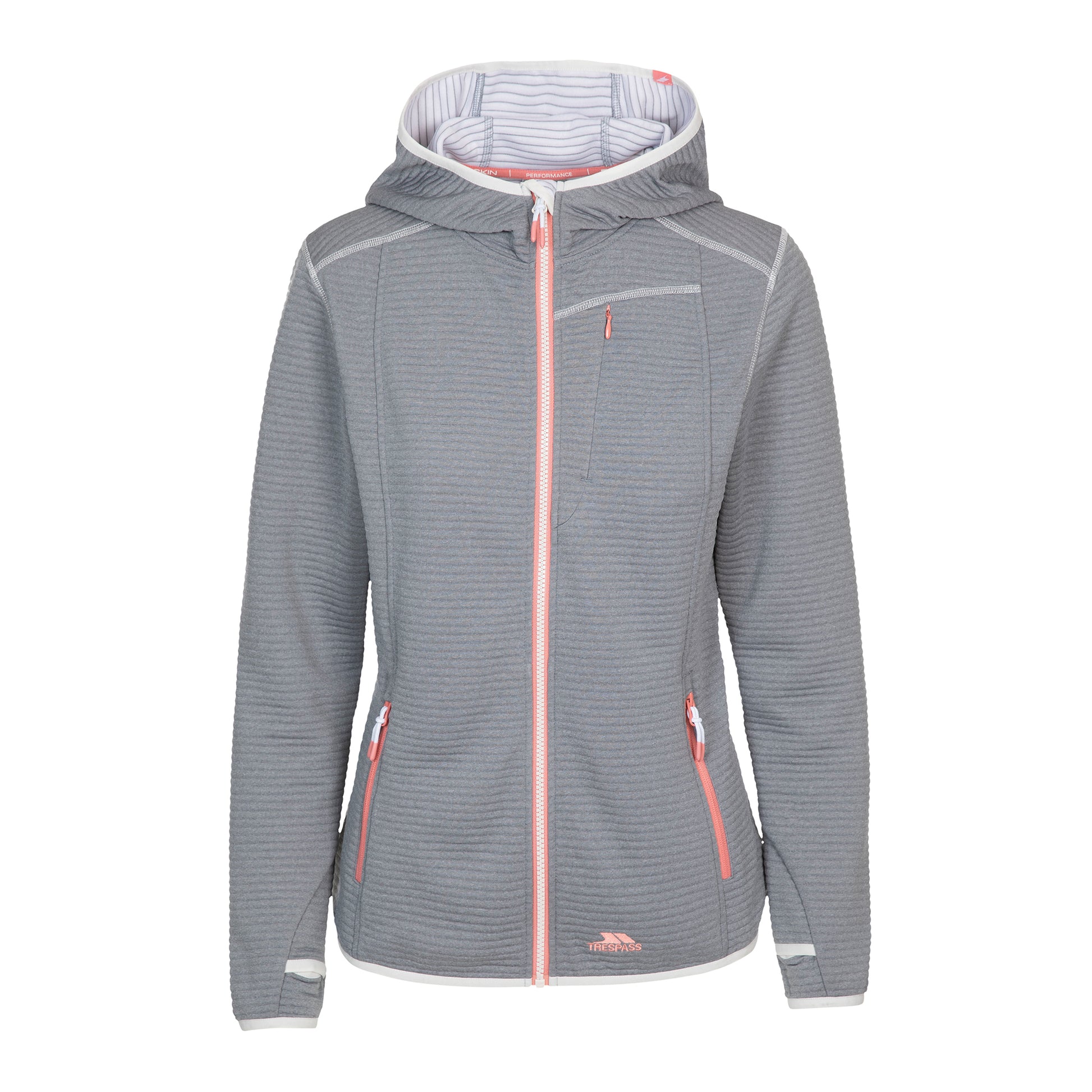 Pale Grey - Front - Trespass Womens-Ladies Waterloo Jacket