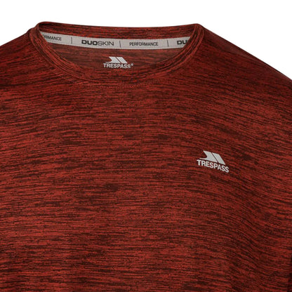 Burnt Orange Marl - Side - Trespass Mens Kearsley Active Top