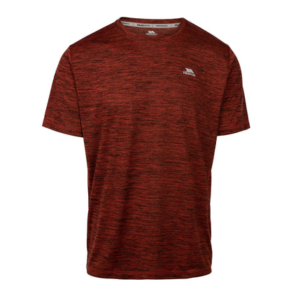Burnt Orange Marl - Front - Trespass Mens Kearsley Active Top