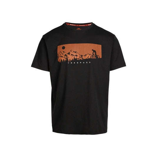 Black - Front - Trespass Mens Nellow Biker T-Shirt