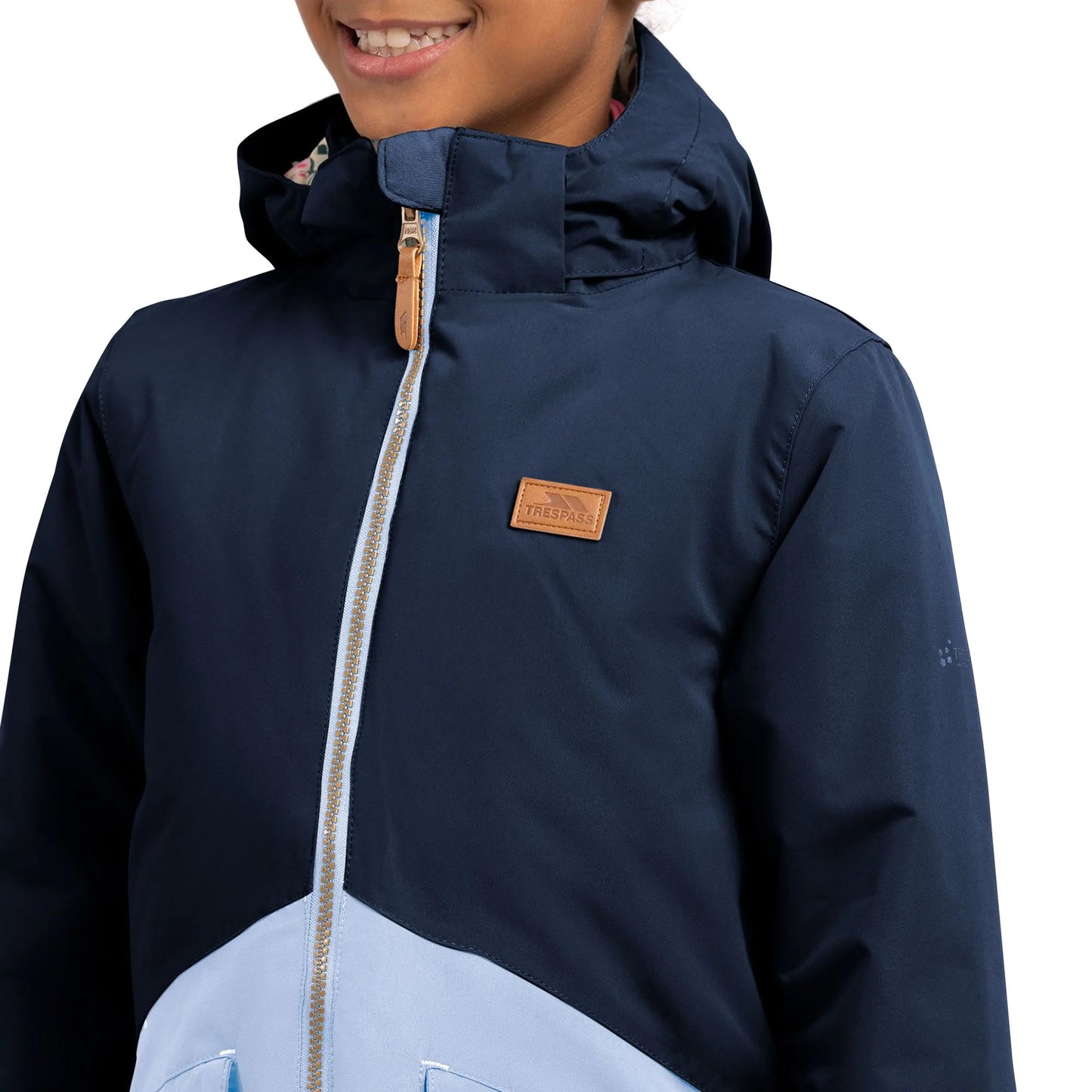Cornflower Blue - Pack Shot - Trespass Childrens-Kids Oleta Waterproof Raincoat