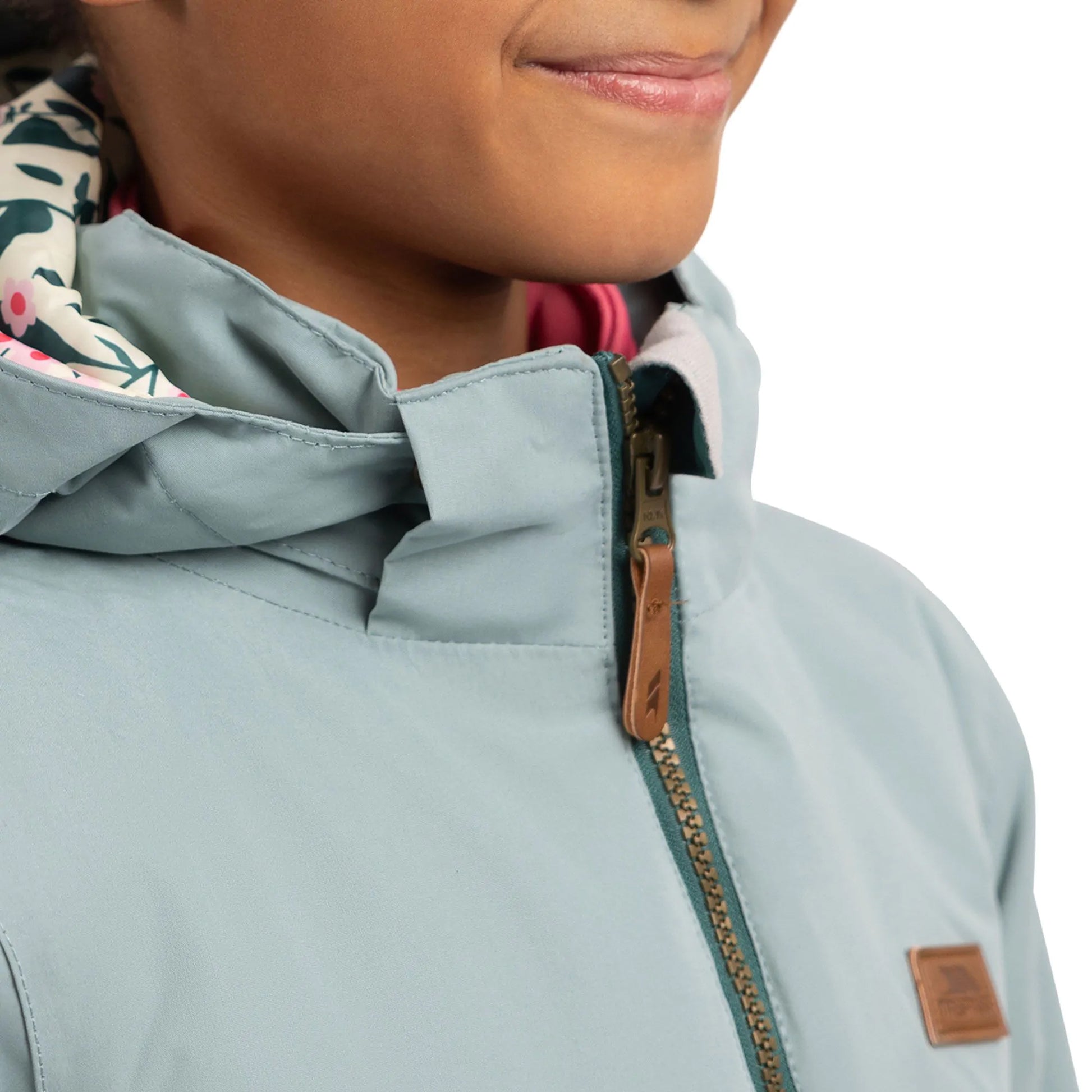 Teal Mist - Pack Shot - Trespass Childrens-Kids Oleta Waterproof Raincoat