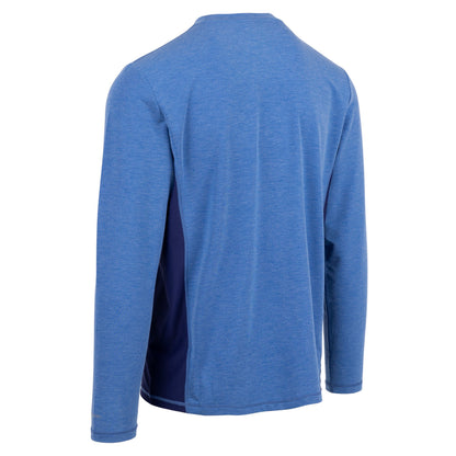 Blue Marl - Back - Trespass Mens Charlie Long-Sleeved T-Shirt
