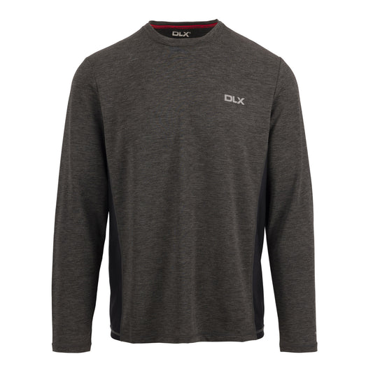 Dark Grey Marl - Front - Trespass Mens Charlie Long-Sleeved T-Shirt