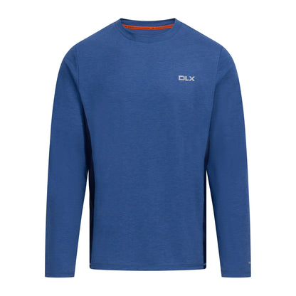 Indigo Marl - Front - Trespass Mens Charlie Long-Sleeved T-Shirt