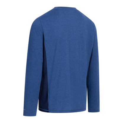 Indigo Marl - Back - Trespass Mens Charlie Long-Sleeved T-Shirt